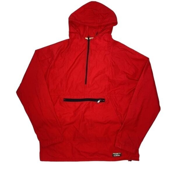 Vintage L.L. Bean Red Anorak Jacket: Size Large - Picture 1 of 11